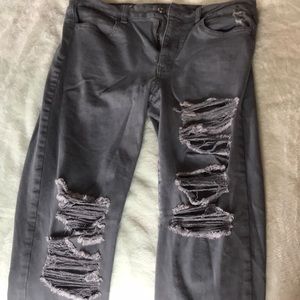 Ripped Gray Jeans